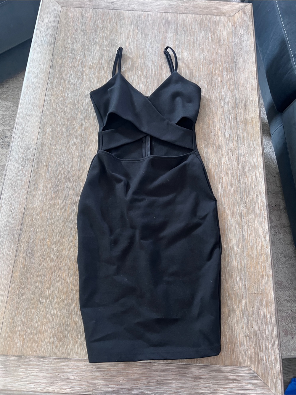 Rosebullet Black Strappy Bodycon Dress